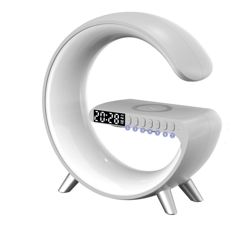 New Intelligent G Shaped LED Lamp Bluetooth Speake Wireless Charger Atmosphere Lamp App Control For Bedroom Home Decor - Image 2
