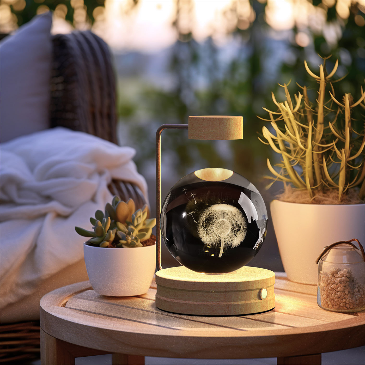Crystal Ball Cosmic Dinosaur Indoor Night Light USB Power Warm Bedside Light Birthday Gift Night Lamp - Image 8